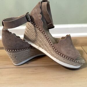 Crown vintage ankle strap wedge